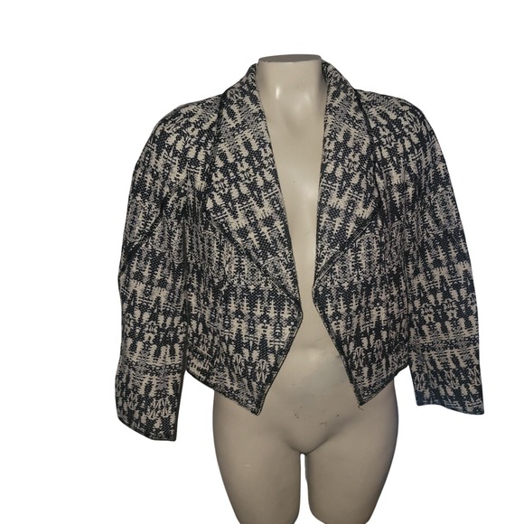 Derek Lam‎ 10 Crosby Textured Open Front Cropped Jacket 0 designer avant-garde